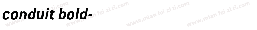 conduit bold字体转换